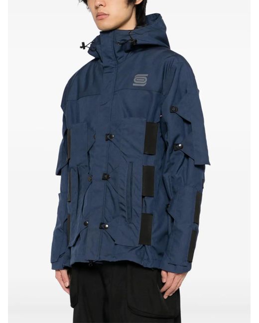 OLLY SHINDER Blue Crocodile Shell Jacket for men