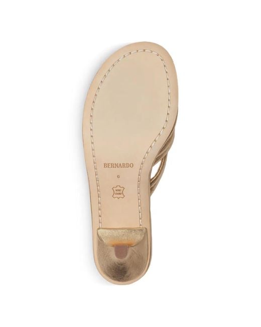 Bernardo Metallic Miami Padded Heeled Sandals