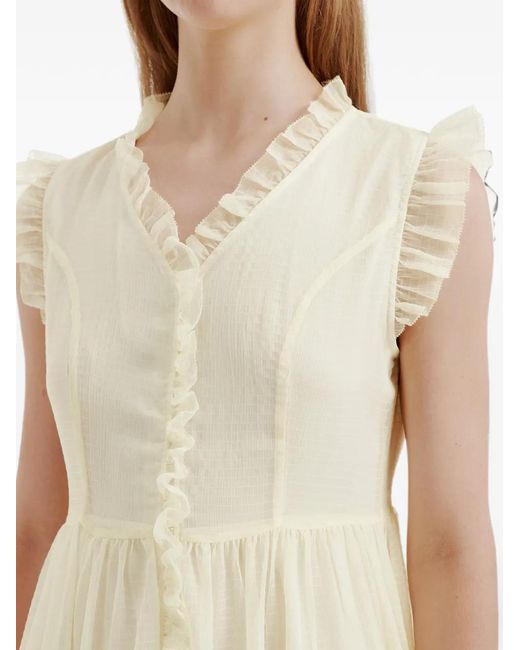B+ AB White Ruffled Mini Dress
