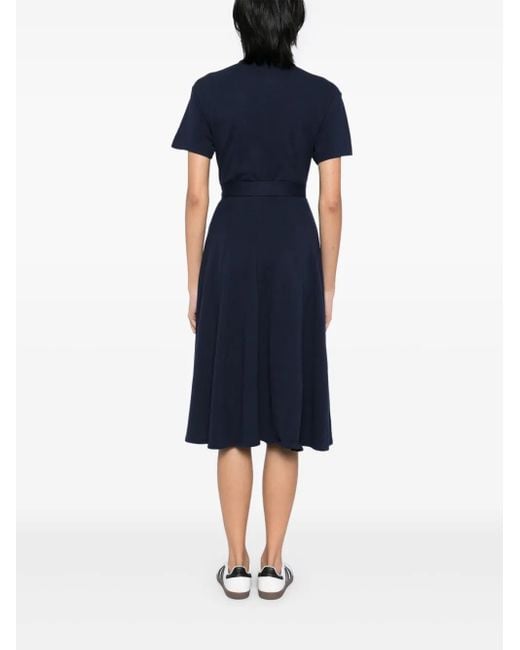 Lacoste Blue Mini-Piqué Polo Dress