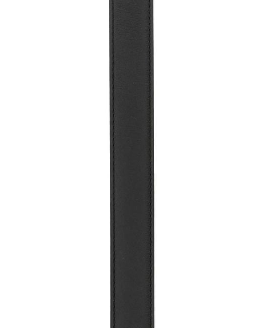 Balenciaga Black Rectangular-Plaque Leather Belt