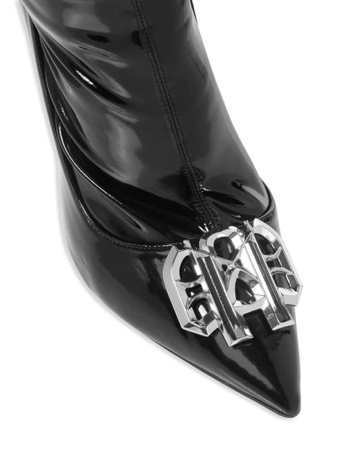 Philipp Plein Black Plein Latex Boots