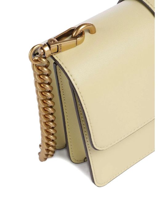 Pinko Natural Love One Birds Hardware Shoulder Bag