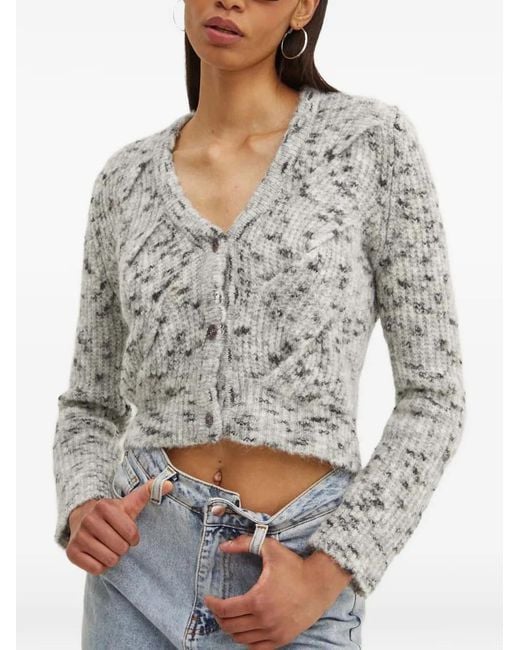 Moschino Gray Button-Fastening Cardigan