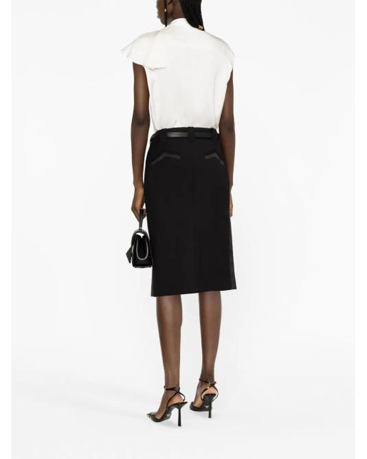 Alexander McQueen White Sleeveless Ruffled Blouse