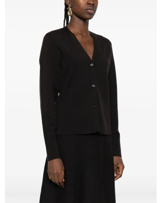 P.A.R.O.S.H. Black Button-Front Cardigan