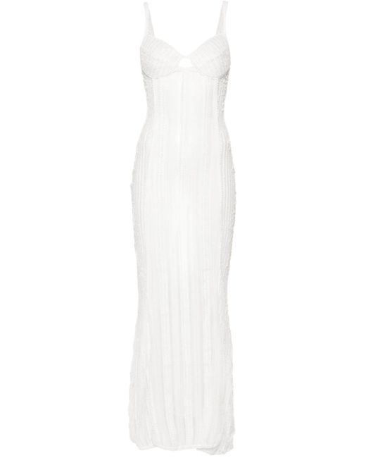 Yayay lace maxi dress Charo Ruiz de color White