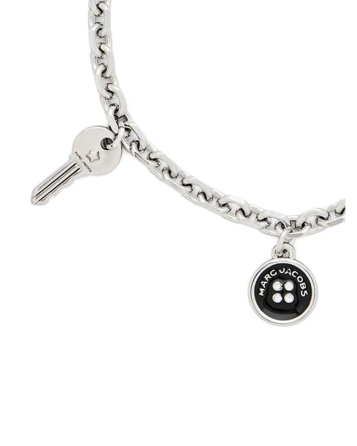 Marc Jacobs White The Button Charm Bracelet