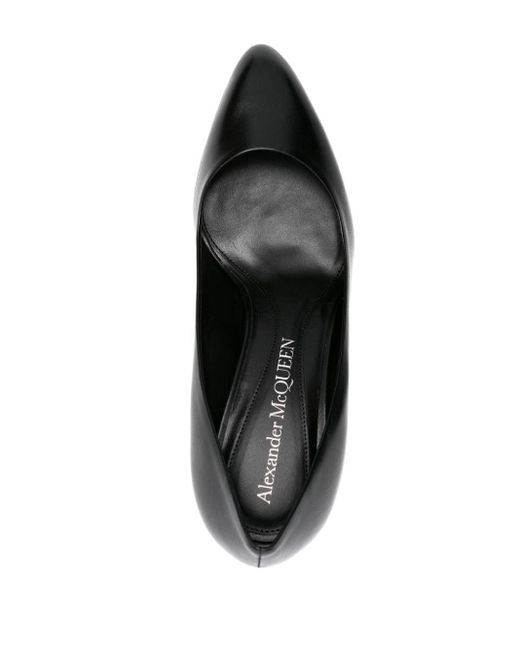 Zapatos de tacón metalizado Alexander McQueen de color Black