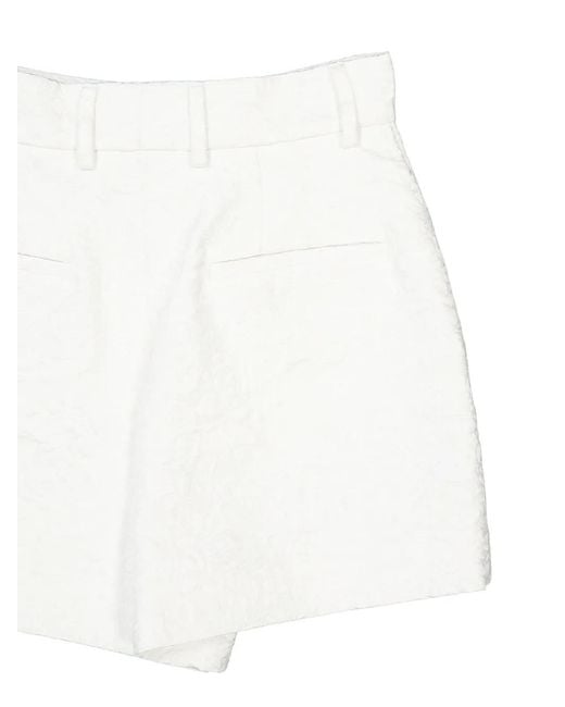 Dolce & Gabbana White Maiolica Jacquard-Effect Shorts