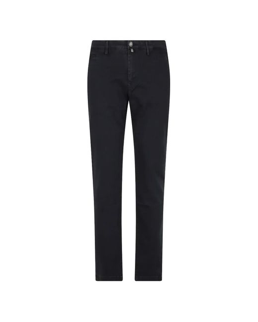 Jacob Cohen Blue Logo-Patch Jeans for men