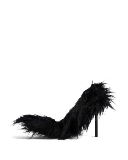 Balenciaga Flex Fur 110mm パンプス Black