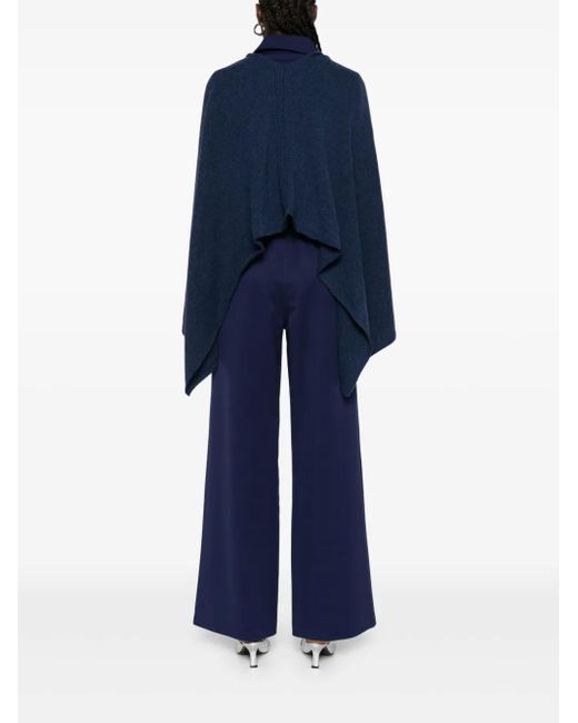 Eric Bompard Blue Langer Poncho Aus Kaschmir
