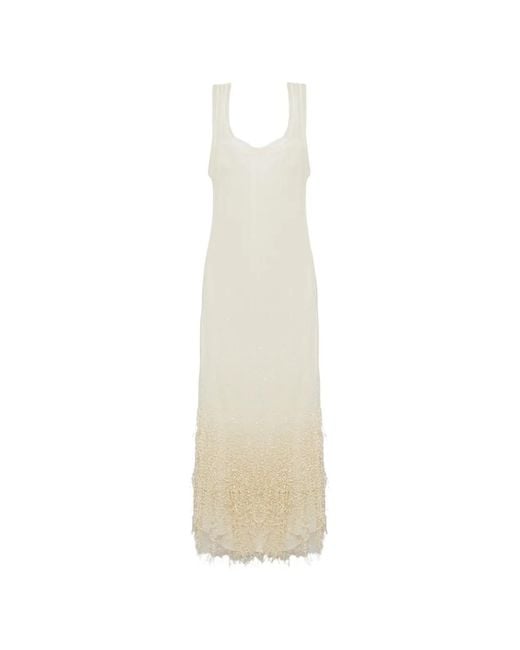 Jonathan Simkhai White Irisa Sequin-Embellished Midi Dress
