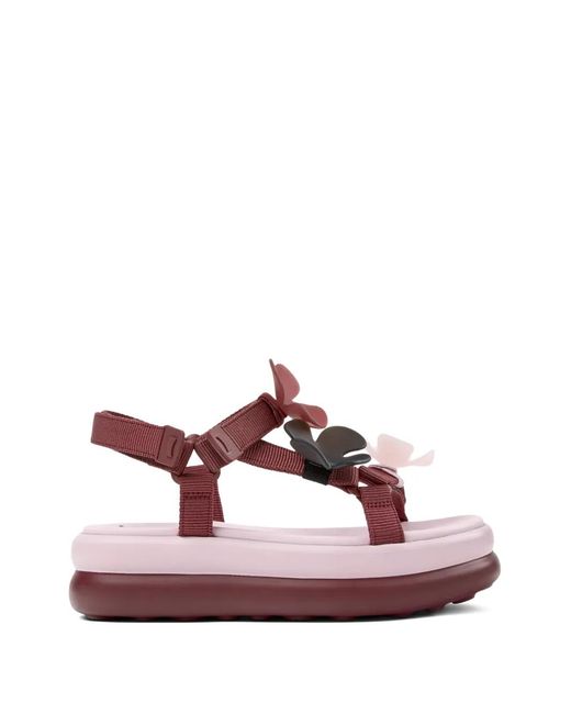 Camper Pink Pelotas Flota Up Flower-Appliqué Sandals