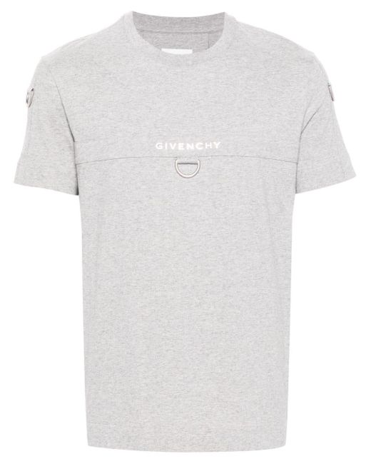 Givenchy White D-ring Cotton T-shirt for men