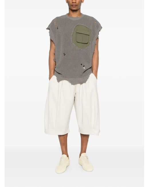 KHOKI White Drawstring Shorts for men