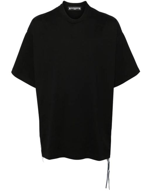 MASTERMIND WORLD Black Patchwork Design T-Shirt for men