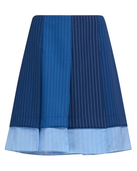 Minifalda a rayas diplomáticas Marni de color Blue