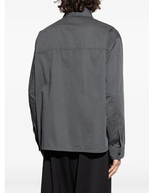 Lemaire Gray Patch-Pocket Button-Down Shirt for men