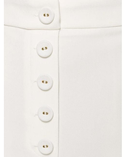 Nissa White High-Waist Wide-Leg Pants
