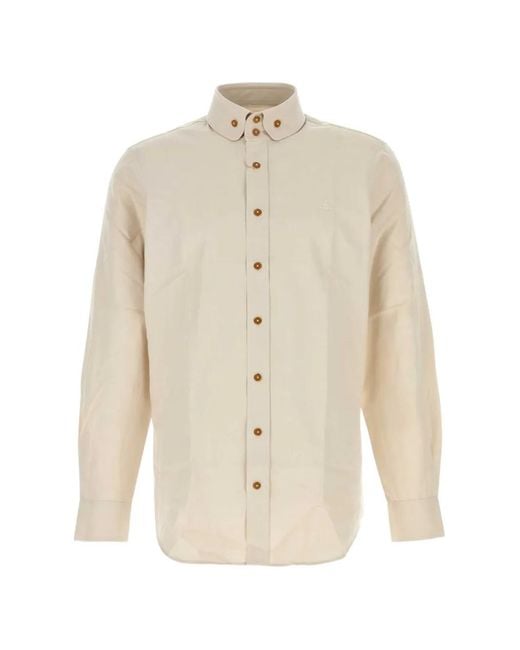 Vivienne Westwood White Button-Down Collar Shirt for men