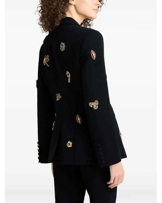 Cinq À Sept Black Cheyenne Brooches Blazer