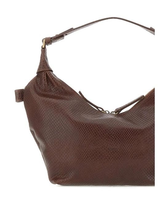 Mandelli Brown Croissant Shoulder Bag