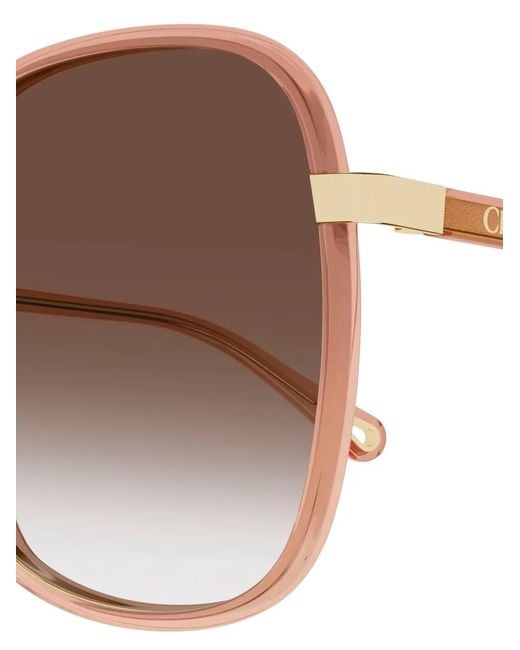 Chloé Brown Ch0031S Round Frame Sunglasses