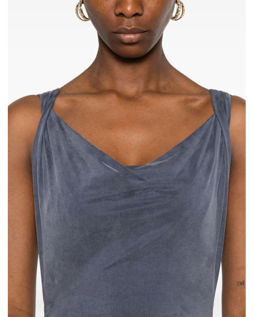 Abito Lungo Con Ruches di Vivienne Westwood in Blue