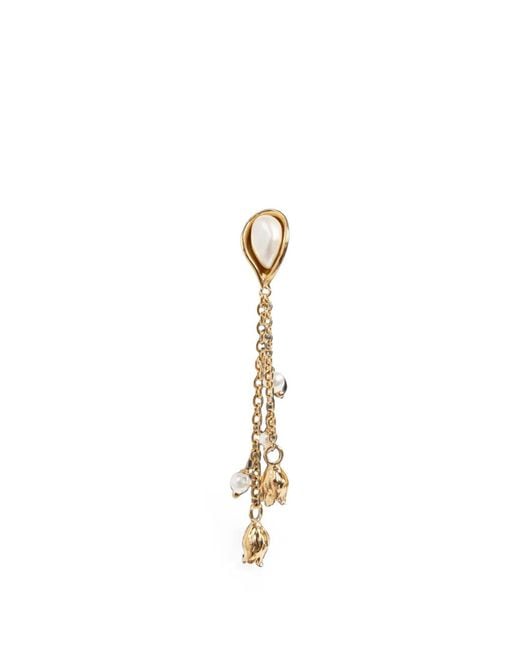 Orecchini Pendenti Con Perla di Chloé in Metallic