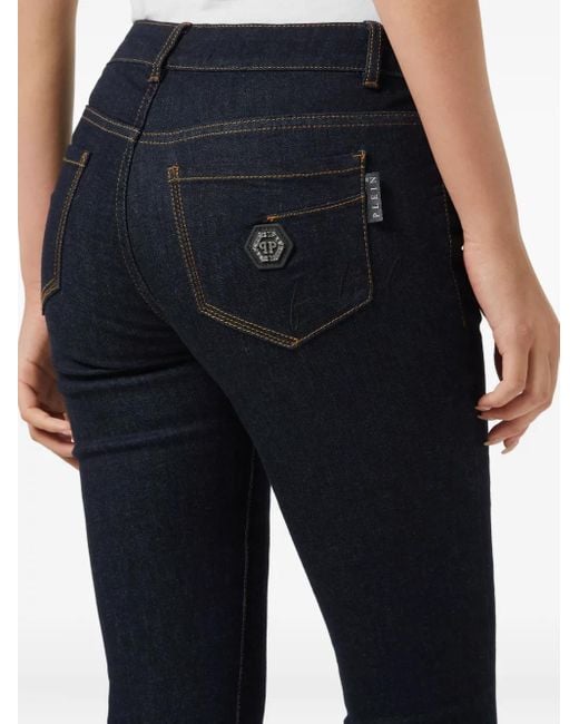Philipp Plein Blue Jeggings Fatale