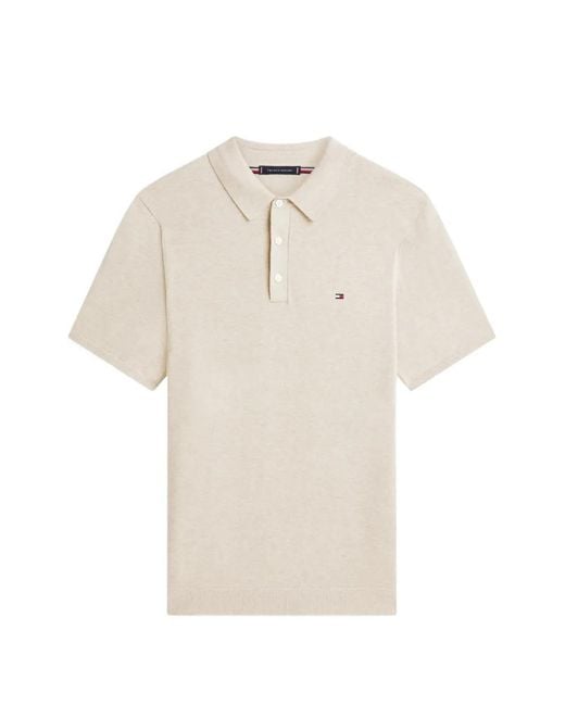 Tommy Hilfiger White Polo À Manches Courtes for men