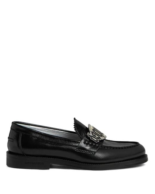 Mocasines con placa del logo DSquared² de color Black