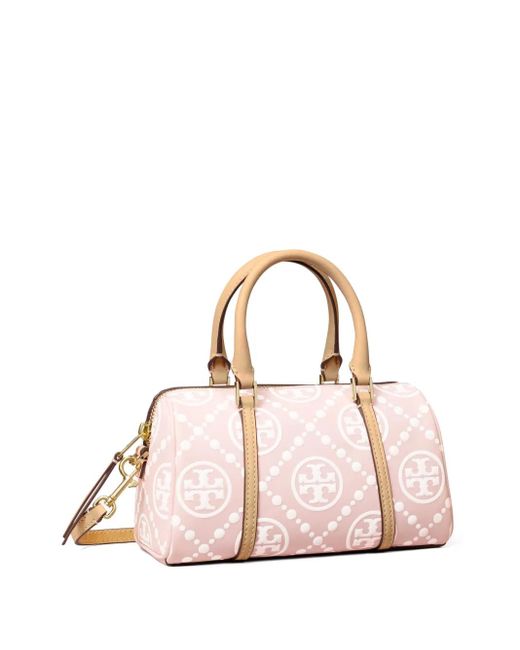 Tory Burch Pink Mini Tote Bag Mit T-Monogramm-Prägung