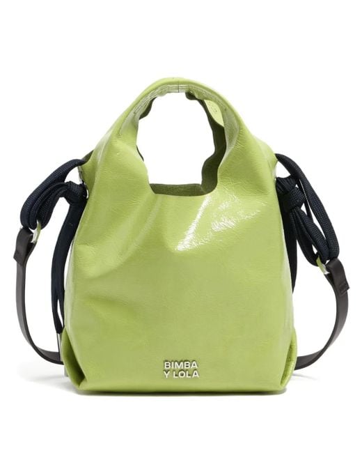 Borsa A Tracolla Paper Mini di Bimba Y Lola in Green