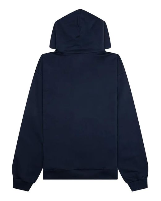 Marni Blue Brushstroke Logo-Print Hoodie for men