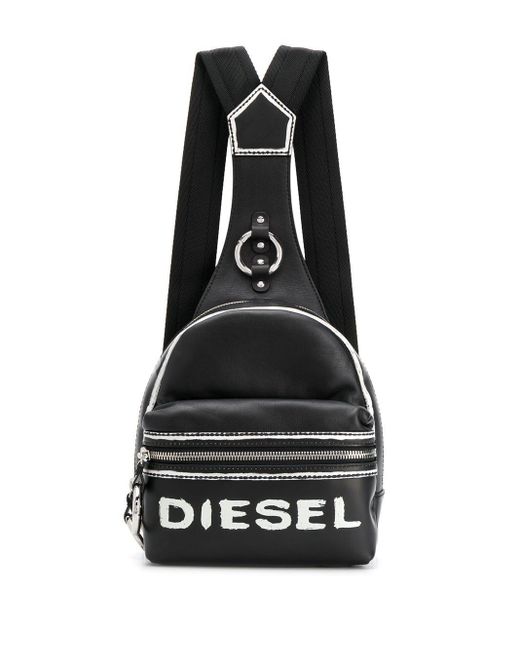 DIESEL ロゴ バックパック Black