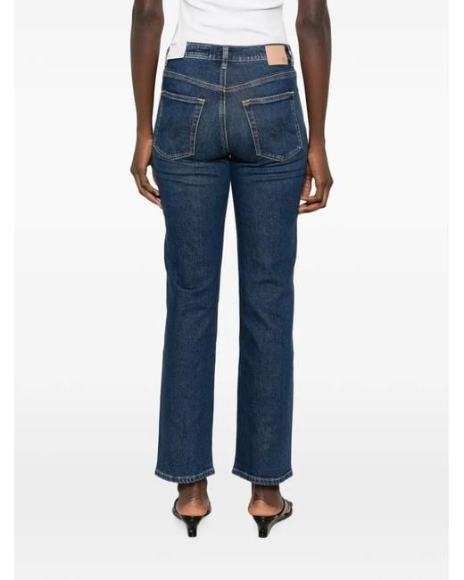 AG Jeans Blue Brinley Straight-Leg Jeans