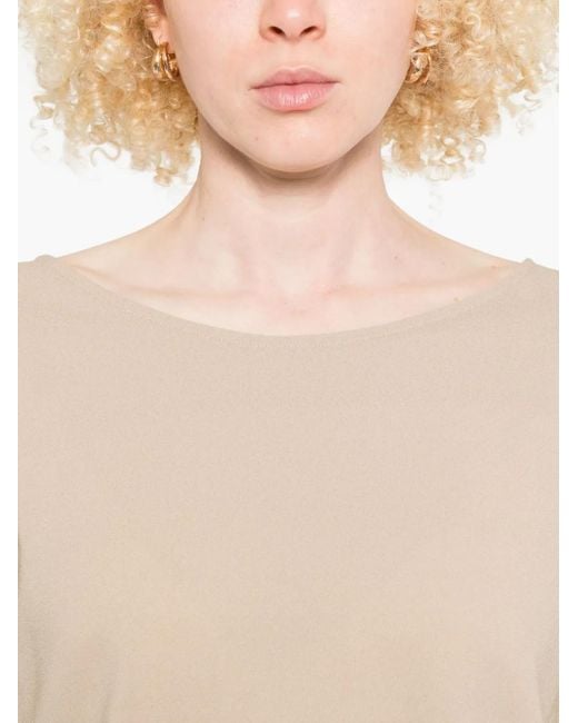 Ermanno Scervino Sweater Met Boothals in het Natural