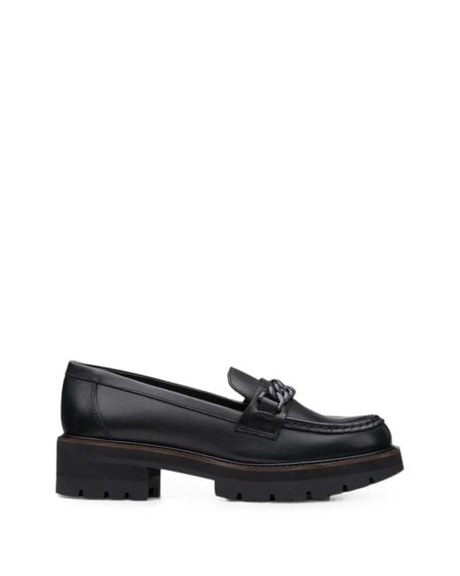 Clarks Black Orianna Edge Chain-Link Loafers