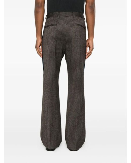 Wales Bonner Gray Pinstripe Trousers for men