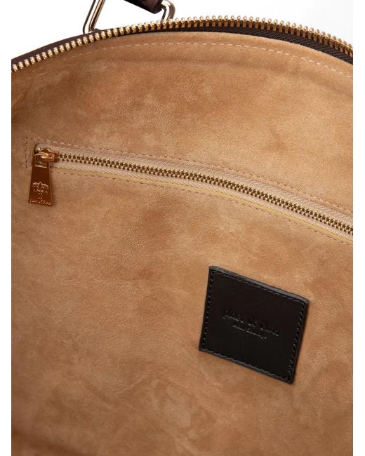 PLACE OF ELMS Brown Arbor Embossed Crest Holdall for men