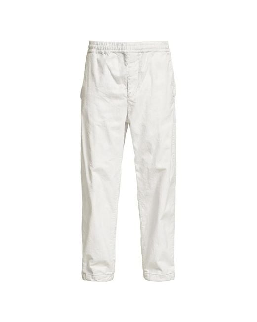 Parajumpers White Rainard Corduroy Trousers for men
