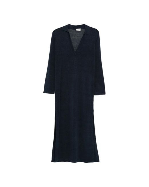 P.A.R.O.S.H. Blue Robe Longue À Col V
