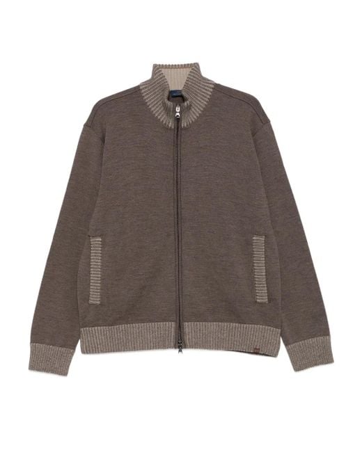 メンズ Paul & Shark ジップアップ カーディガン Brown