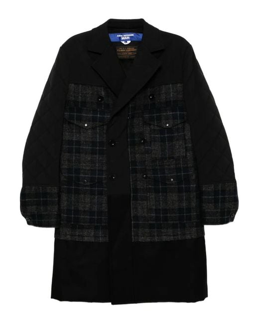 Junya Watanabe Black X Filson Checked Quilted Coat for men
