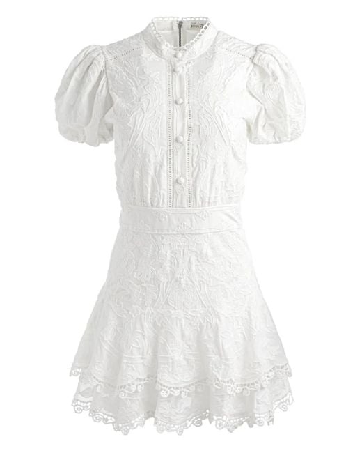 Vestido corto de día Loryn Alice + Olivia de color White