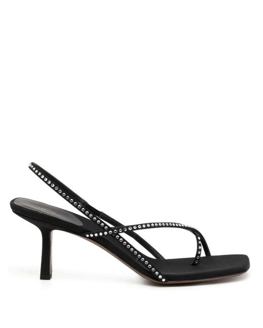 Neous Black Shamali Strap-design 65mm Sandals