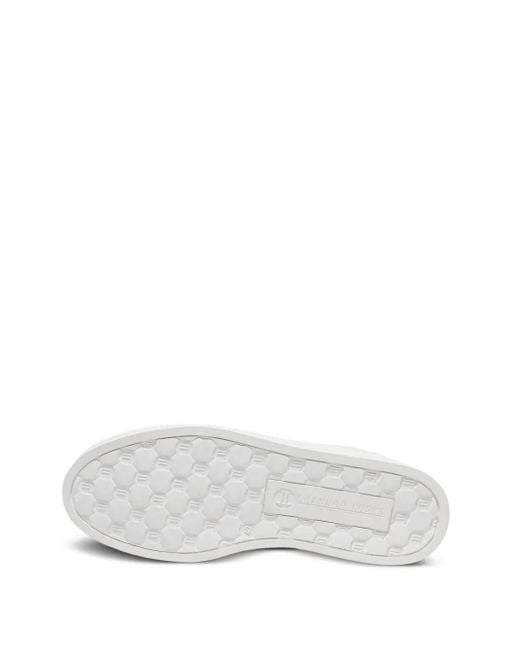 Leandro Lopes White Faisca Quilted-Pattern Sneakers